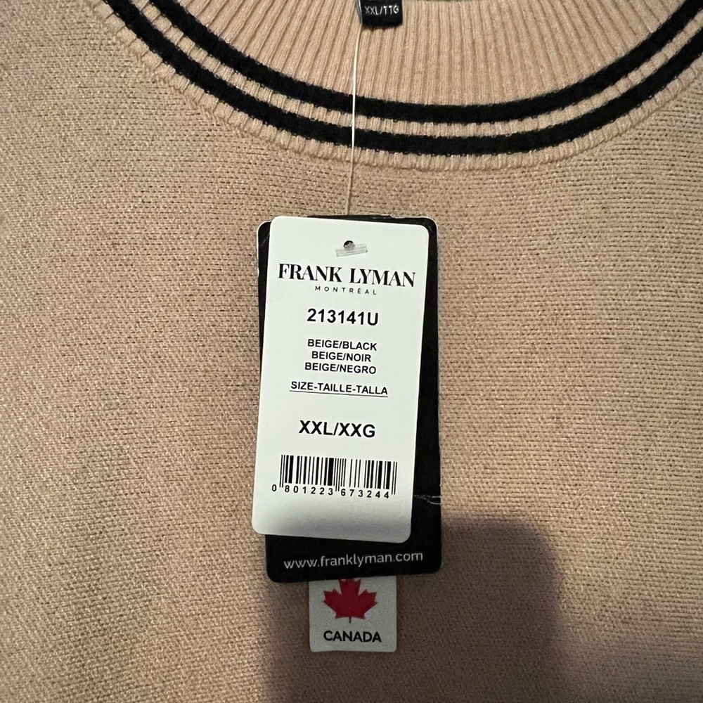 Frank Lyman Design Women's Sweater in Beige and Black